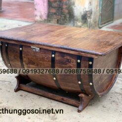 bàn thùng rượu gỗ