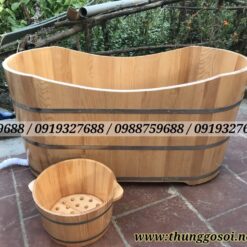 bồn tắm gỗ sồi tại Cần thơ