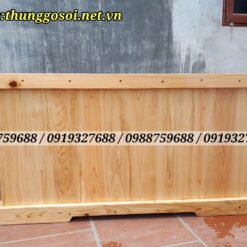 Bồn tắm gỗ vuông góc pơ mu