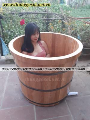 bồn tắm gỗ sồi bo viền bồn tắm gỗ sồi bo viền