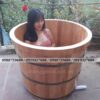 thùng tắm bằng gỗ sồi
