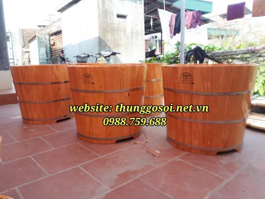 bồn tắm gỗ ngâm thuốc