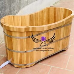 bồn tắm gỗ sồi