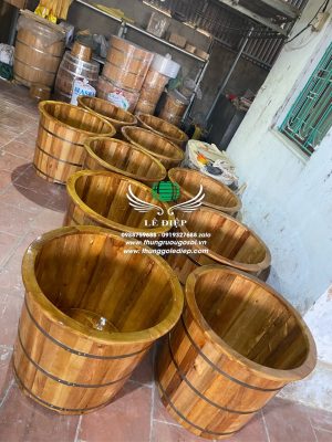 bồn tắm gỗ spa
