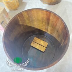 bồn tắm gỗ tặng kèm ghế ngồi