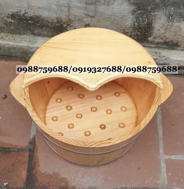 thùng gỗ ngâm chân