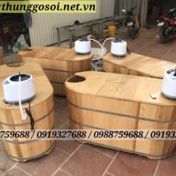 thùng gỗ sồi xông hơi