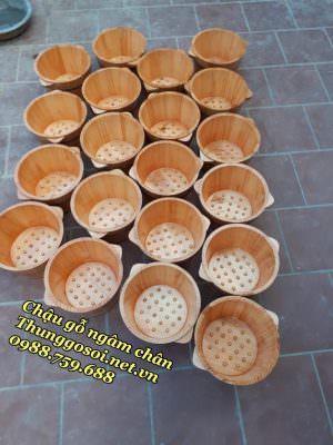 Chậu gỗ massage