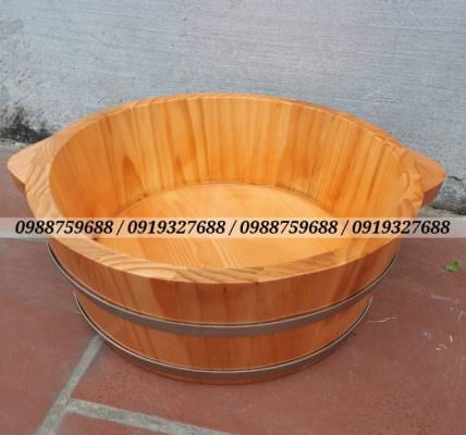 thùng ngâm chân gỗ dáng nhật