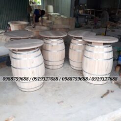 thùng rượu gỗ trang trí tại cssx thùng gỗ lê điệp