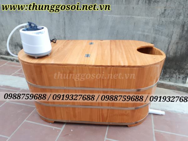 bán thùng gỗ xông hơi, thùng tắm gỗ 2 chức năng