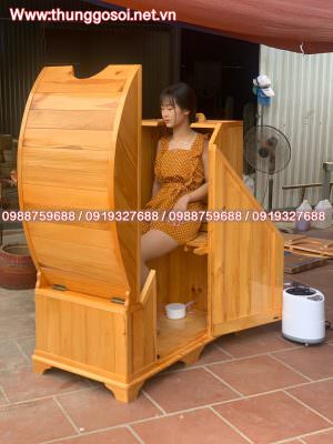 thùng xông hơi bằng gỗ
