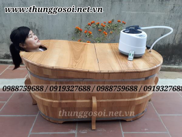 thùng xông hơi gỗ sồi