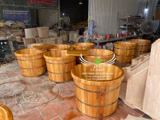 xưởng sản xuất bồn tắm gỗ