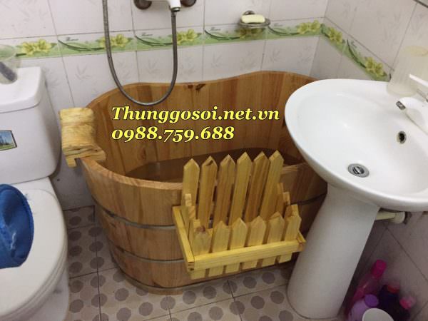 thùng tắm gỗ mini