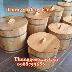 bán thùng gỗ đựng gạo