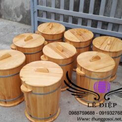 bán thùng gỗ đựng gạo
