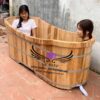 bồn tắm gỗ đôi