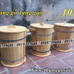 thùng gạo bằng gỗ