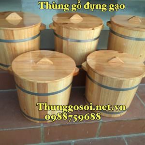 thùng gỗ đựng gạo