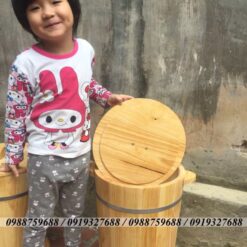 thùng gỗ đựng gạo