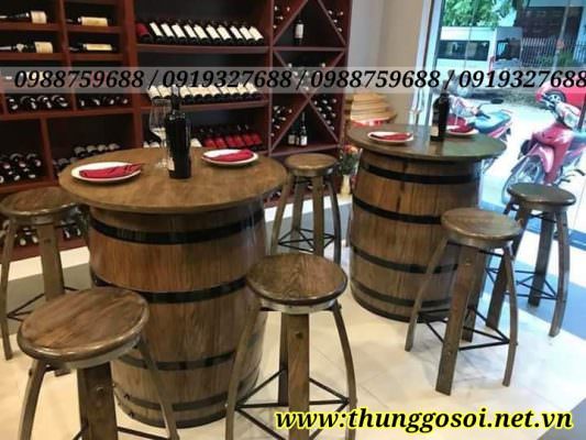 thùng rượu trang trí thùng rượu trang trí