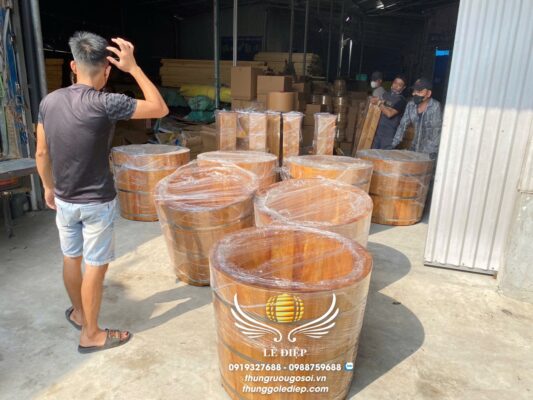 Bồn tắm gỗ cơ sở lê điệp