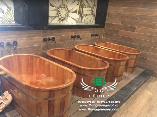 bồn tắm gỗ spa