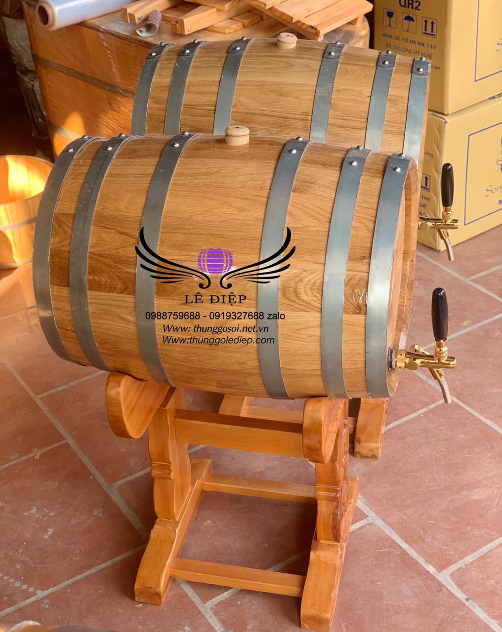 thùng rượu gỗ sồi 50l