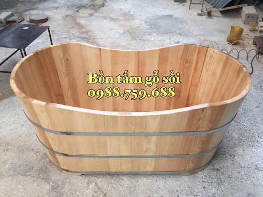 bồn tắm gỗ sồi