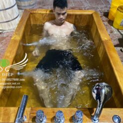 bồn tắm gỗ sục massage