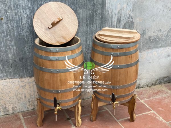 thùng ngâm rượu gỗ