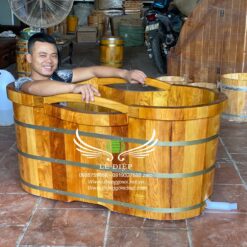 bồn tắm gỗ pơ mu kiểu nhật