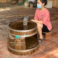 thùng trang trí bằng gỗ