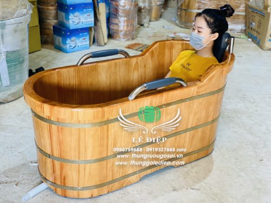 bồn tắm gỗ thảo dược