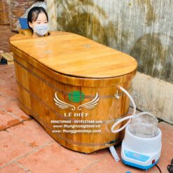 bồn tắm xông hơi gỗ pơ mu