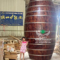 thùng trang trí bằng gỗ