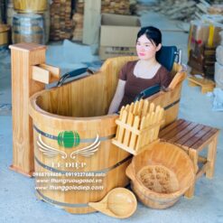thùng tắm gỗ