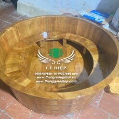 bồn tròn gỗ pơmu