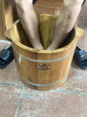 chậu ngâm chan gỗ pơ mu