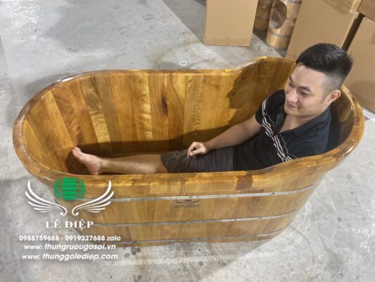 thùng tắm gỗ oval thùng tắm gỗ oval