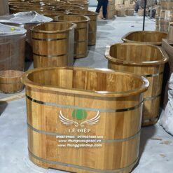 bồn tắm gỗ dành cho bé