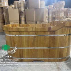 bồn tắm gỗ oval