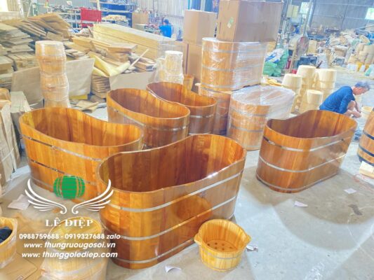 bồn tắm gỗ Pơ Mu tới Thạch Thất